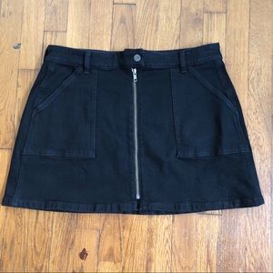 Black jean Madewell skirt BNWT